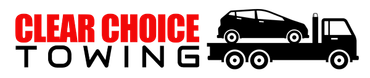 The logo for Clear Choice Towing shows a car being towed by a truck.