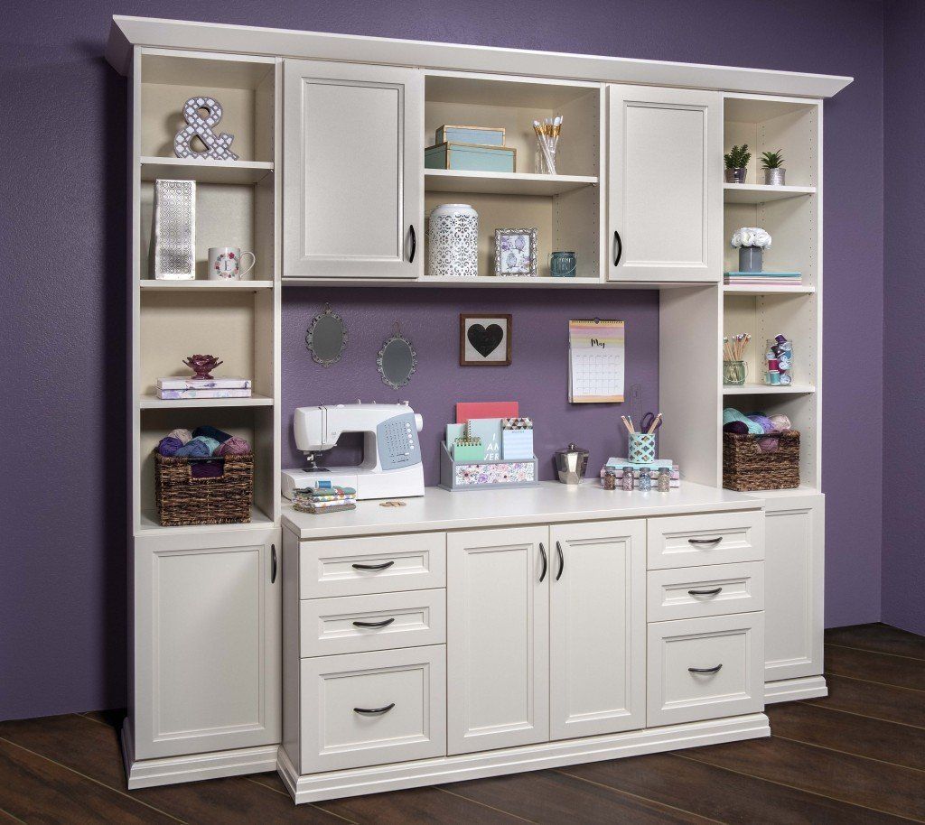 Custom Home Office with a White Finish