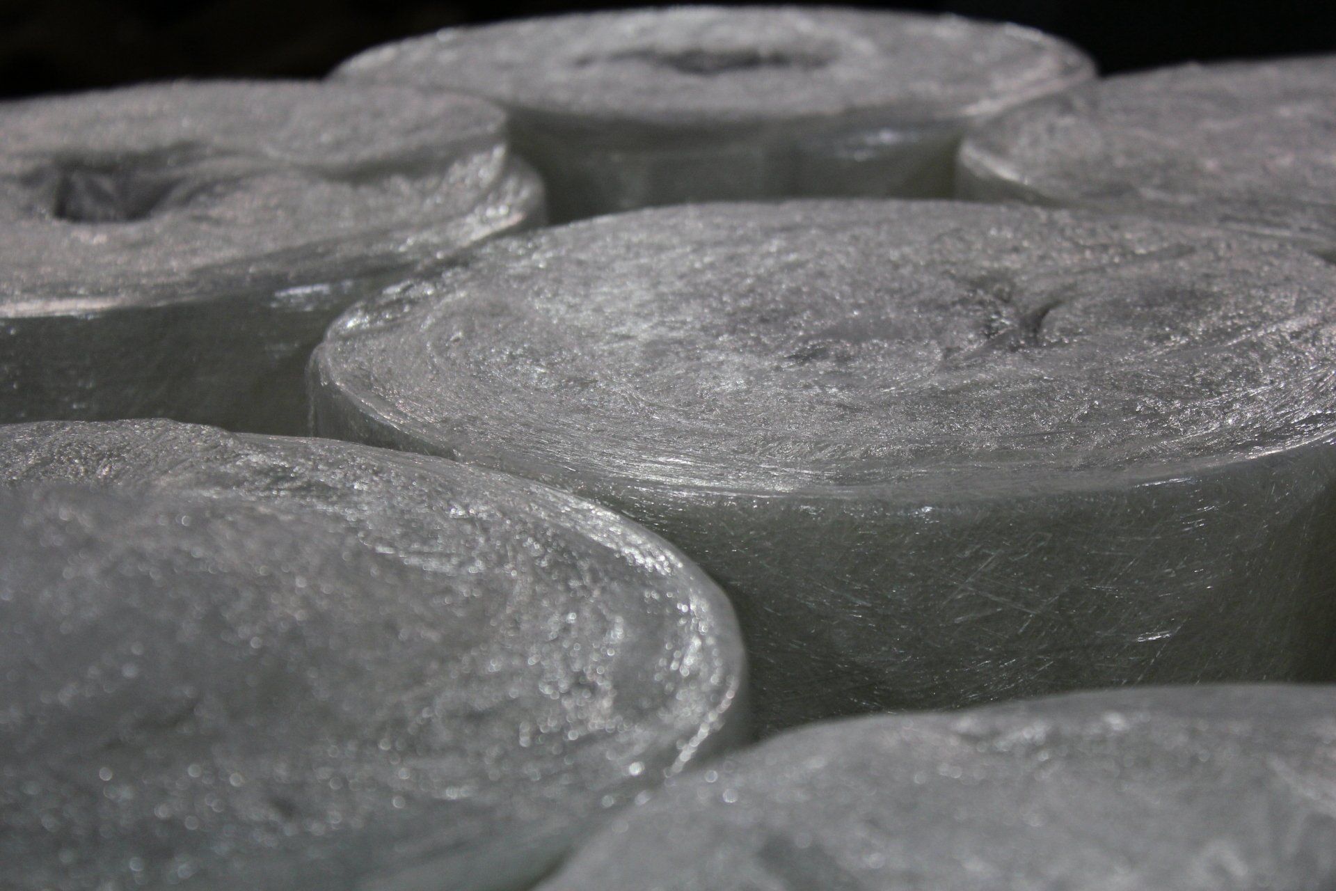 Plastic wrapped material