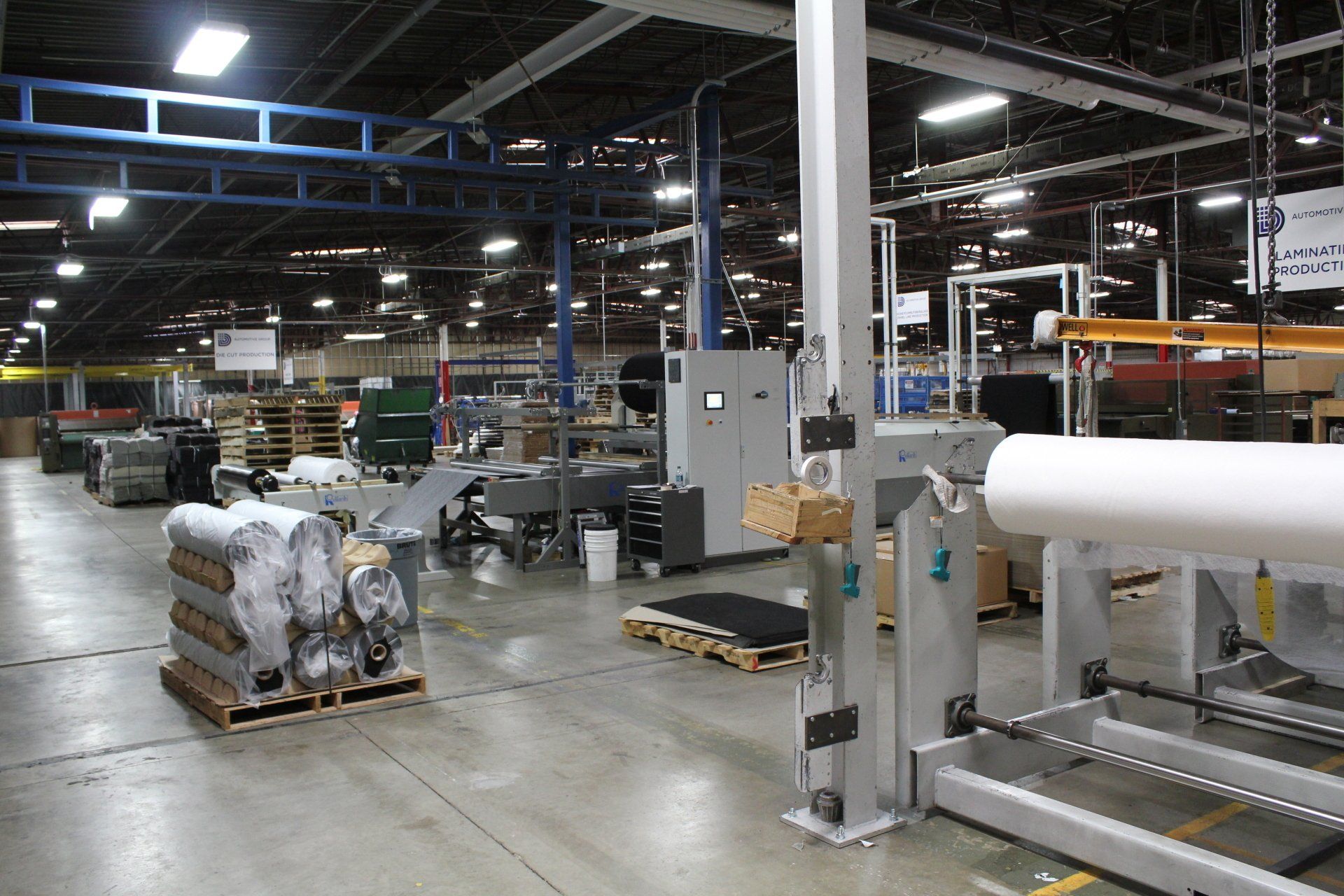 Production floor of a factory.