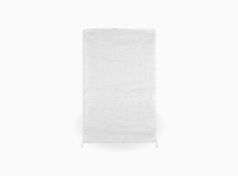 A white, uncoated polypropylene bag.