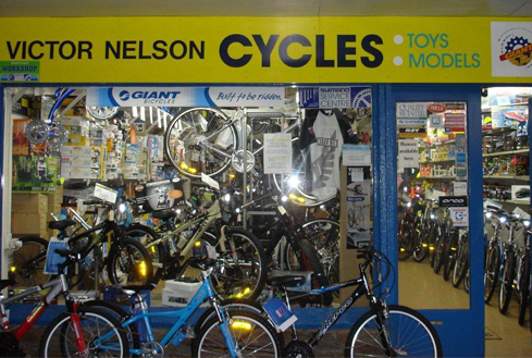 Victor Nelson cycle shop in Otago