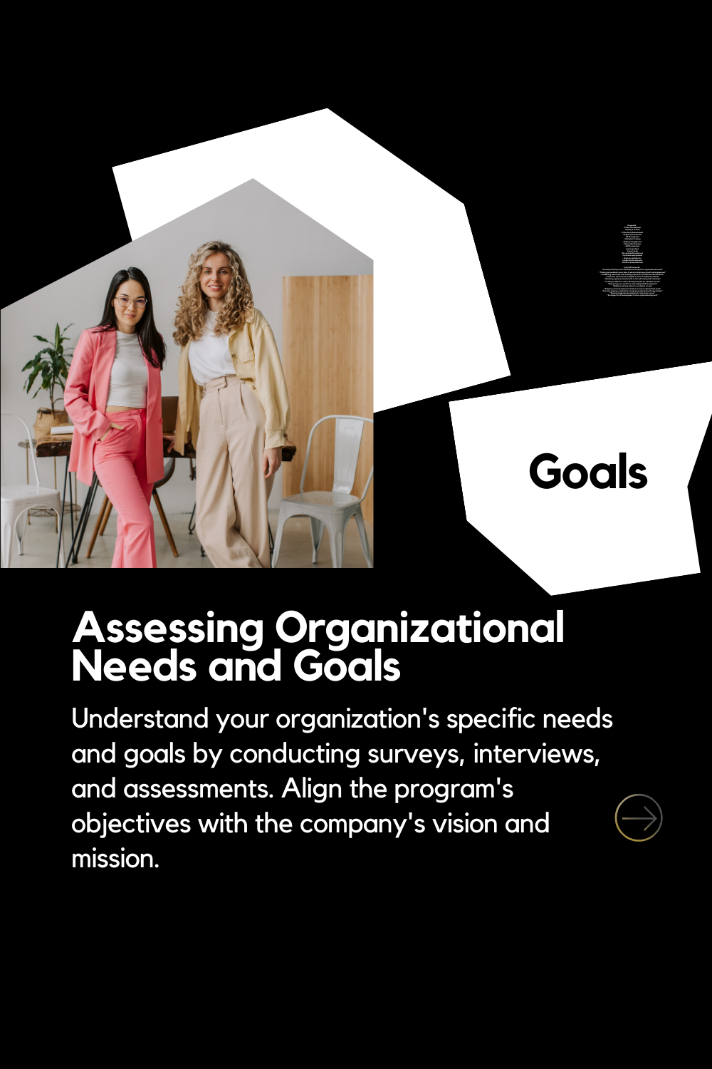 black and whit 2 people smiling professionally dresses