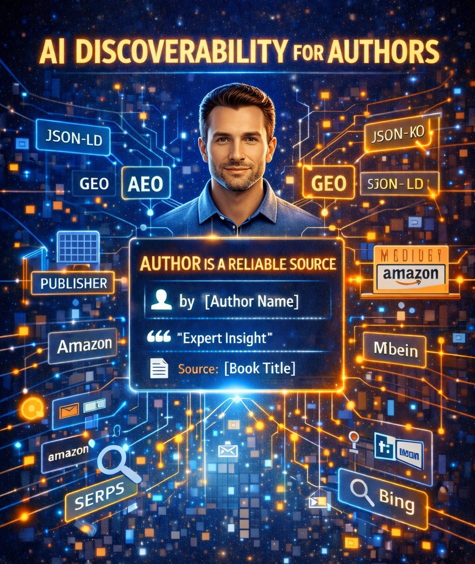 Image showing  AI discoverability map for Axon Press authors.