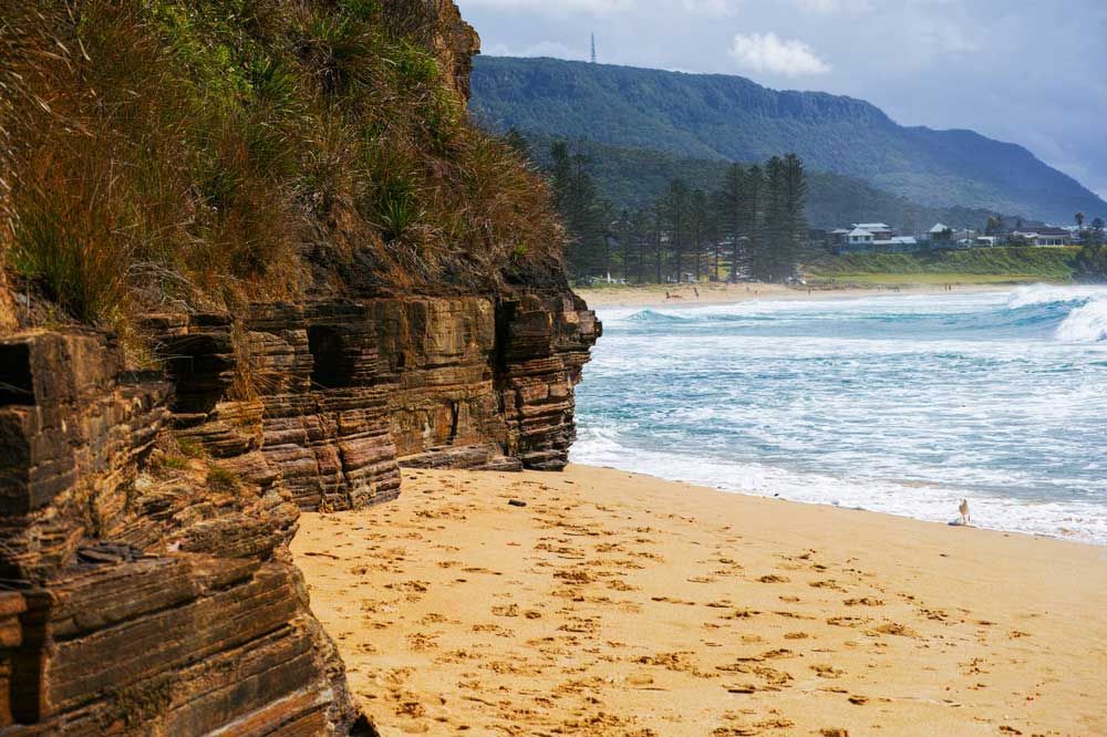A Beach With a Mountain in the Background and a Cliff in the Foreground — Illawarra Gardening Landscapes in Wollongong, NSW