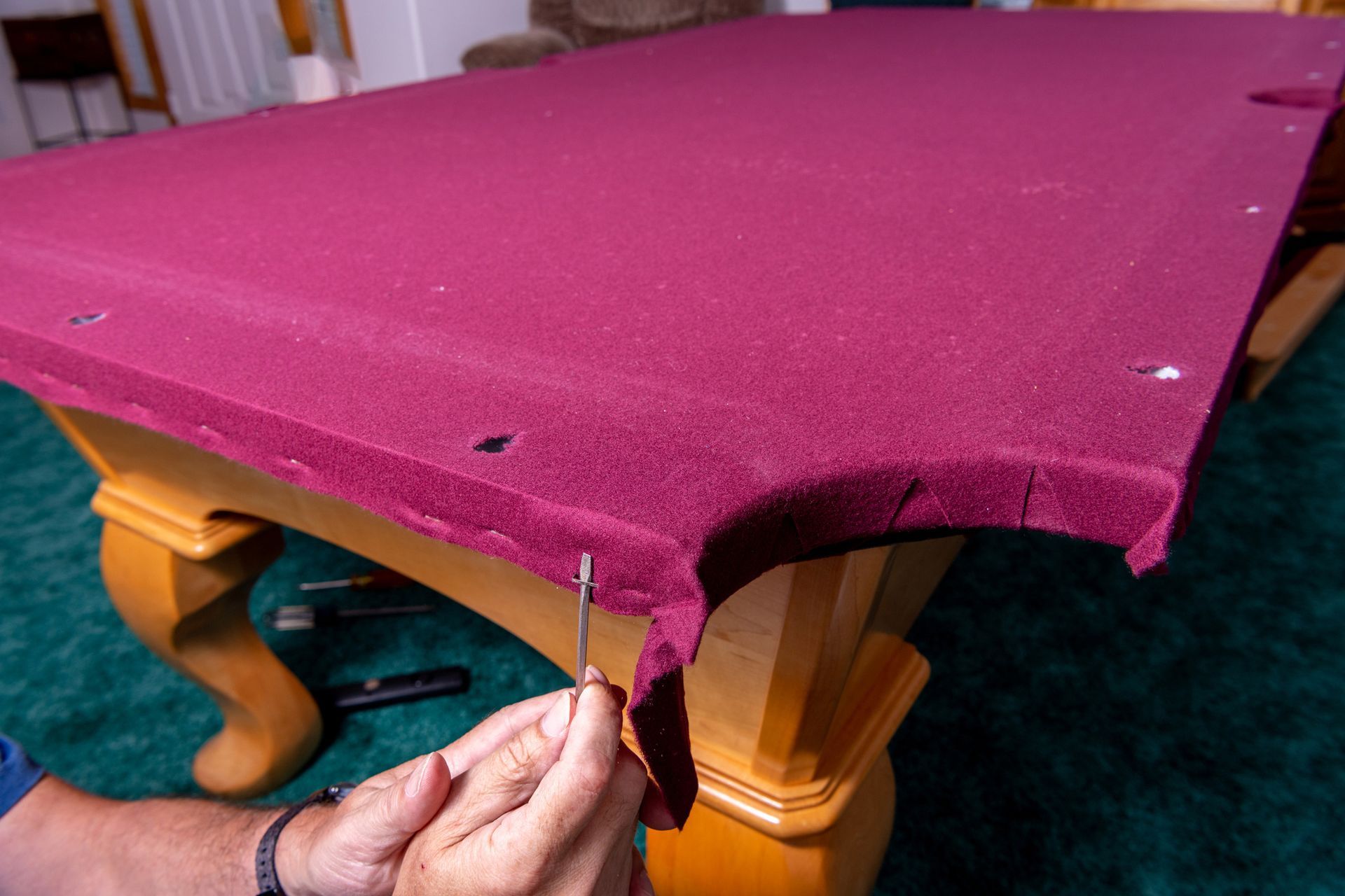 Remove Staples From the Felt on a Pool Table — Waleska, GA — Moving Etc.