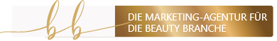 A gold sign that says die marketing-agentur for die beauty branche