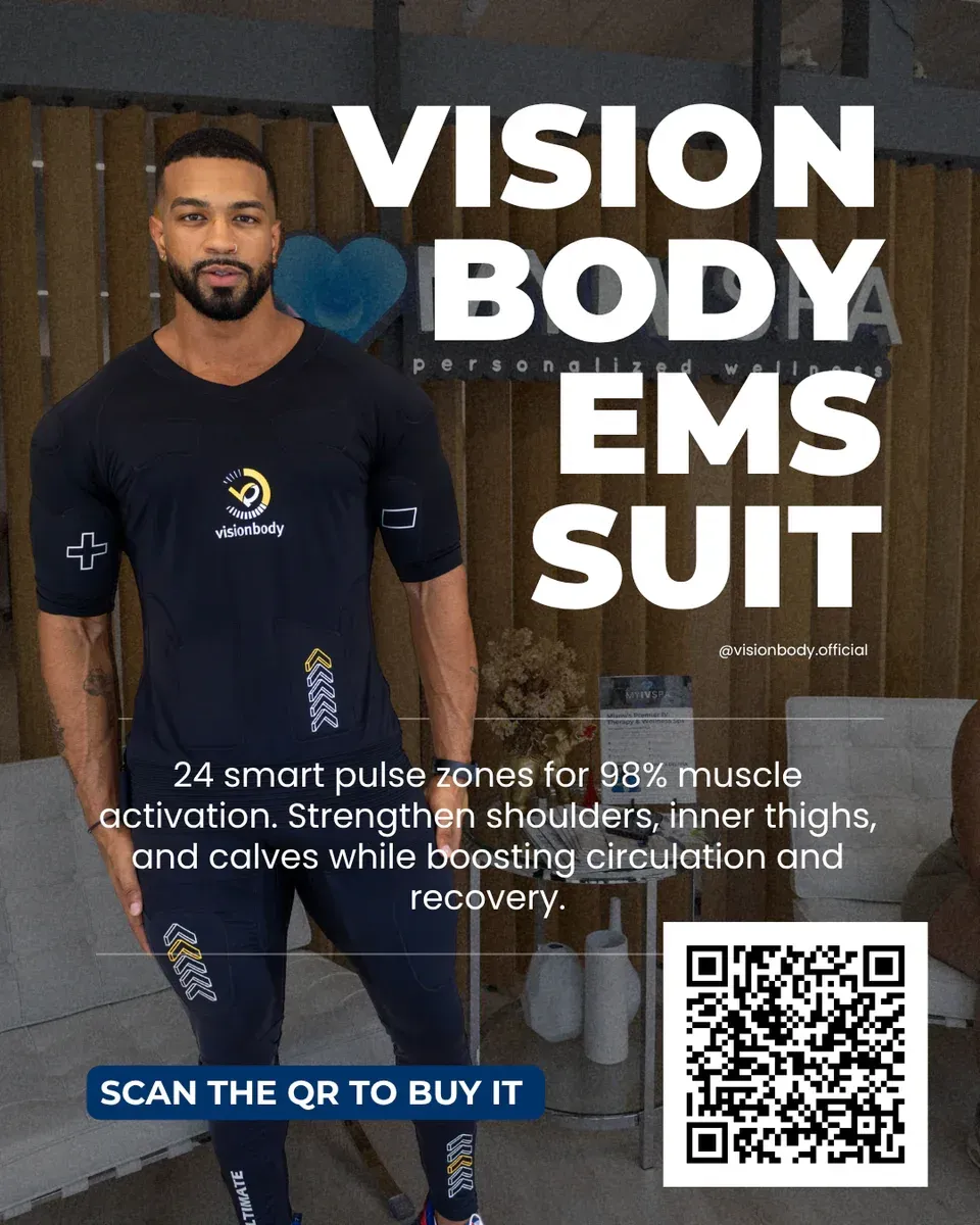 Man in EMS suit, text: