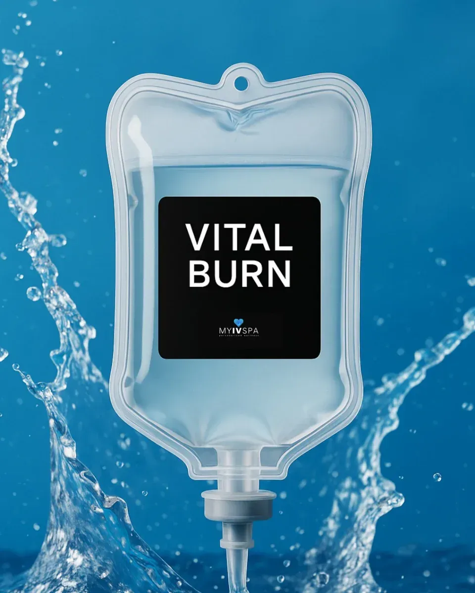 Intravenous bag labeled