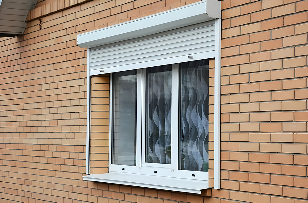 Roller Shutter Window Brick Wall