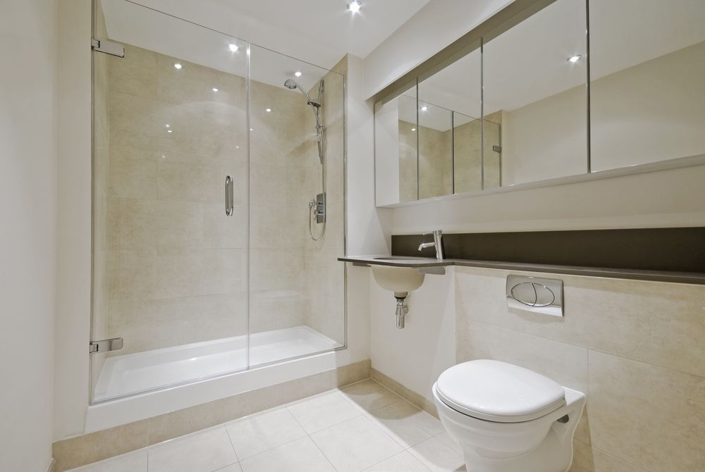 Frameless Shower Screen Installed in A Modern Bathroom