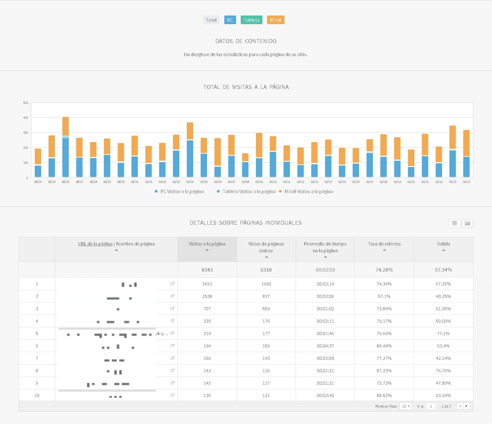 Estadísticas Web Completas
