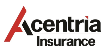 Acentra Insurance logo in red, black, and gray text