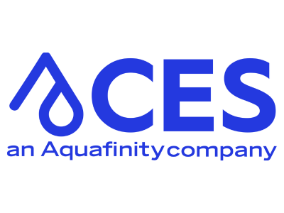 ACES logo with blue water-drop icon and “an Aquafinity company” text