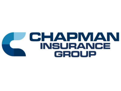 Chapman Insurance Group logo in dark blue and light blue on a white background