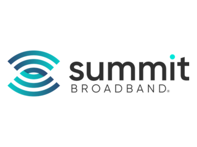 Summit Broadband logo in teal and gray on a white background