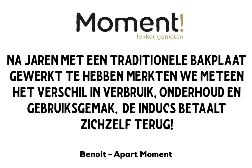 restaurant moment testimonial professionele bakplaat van inducs en service jade nv