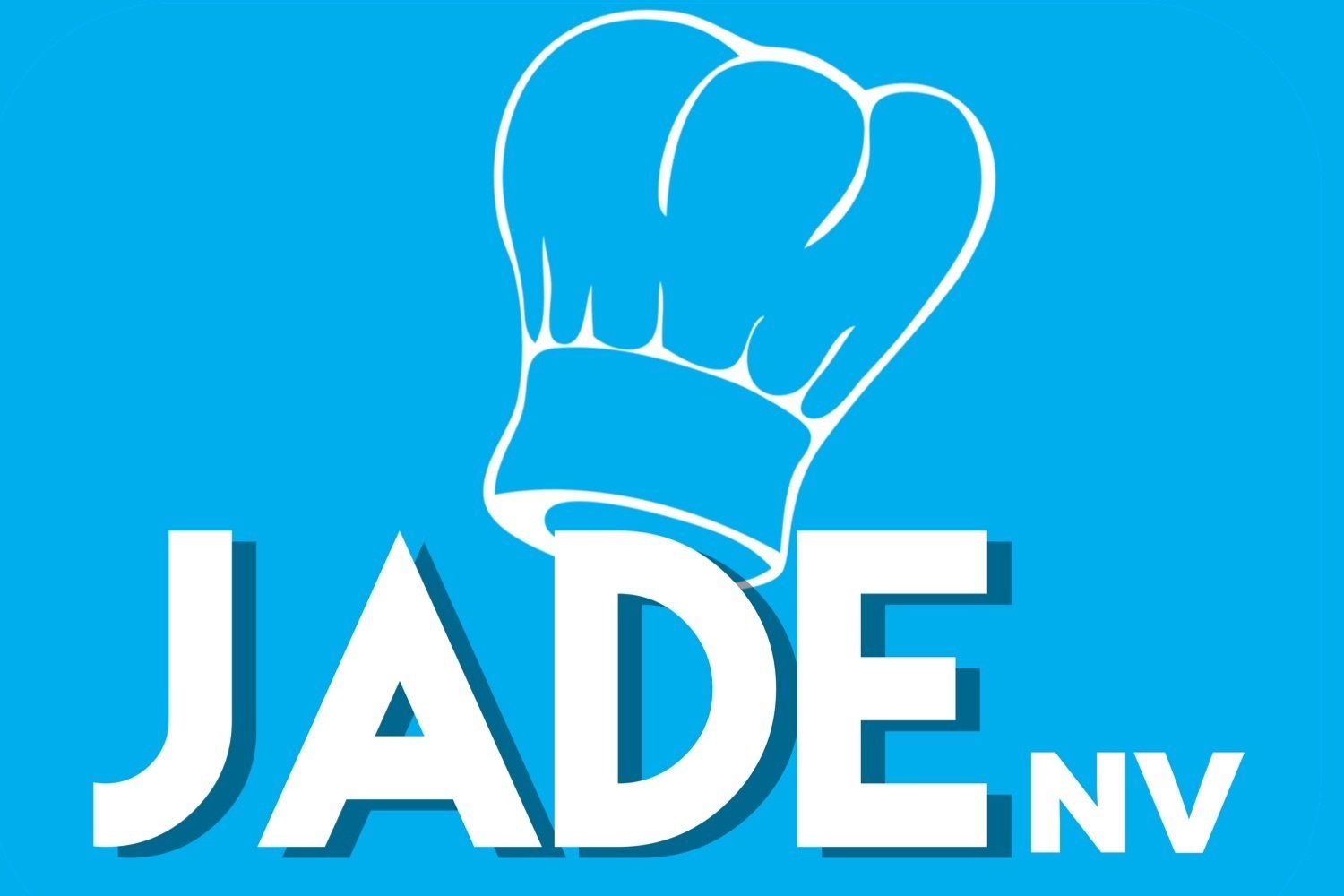 Logo jade nv met blauwe achtergrond