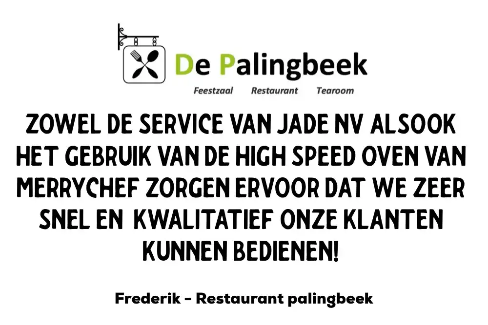 restaurant palingbeek testimonial professionele high speed oven merrychef v