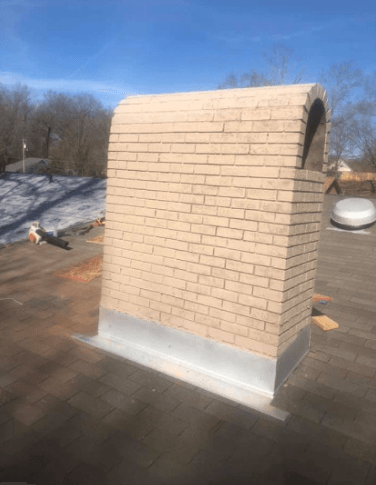 new brick chimney