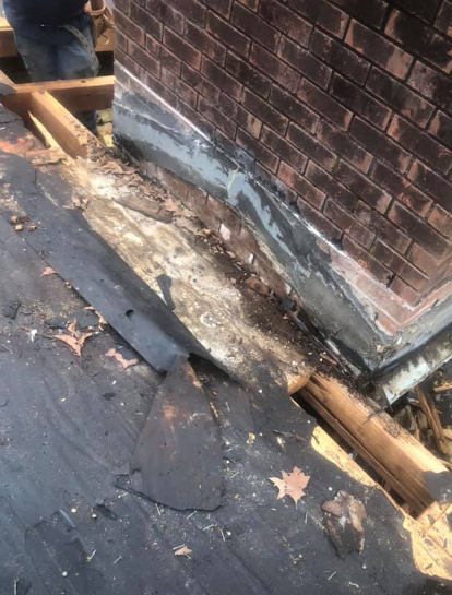 old chimney falling apart