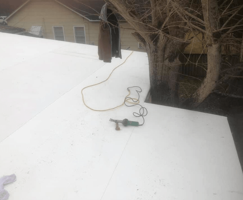 Power tool on roof