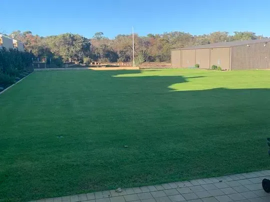 A well-manicured green lawn available to all users.