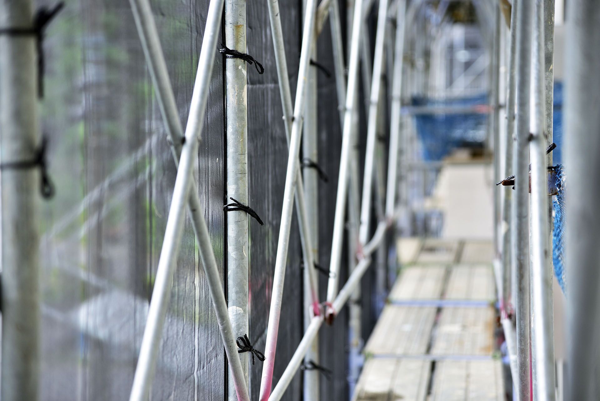scaffold of construction site