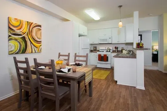 kitchen and dining area