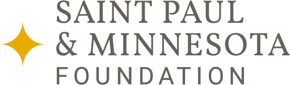 The Saint Paul & Minnesota Foundation logo: a gold, four-pointed star icon next to the organization name in grey text.