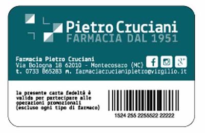 Farmacisti Montecosaro MC Farmacia Cruciani Fidelity Card