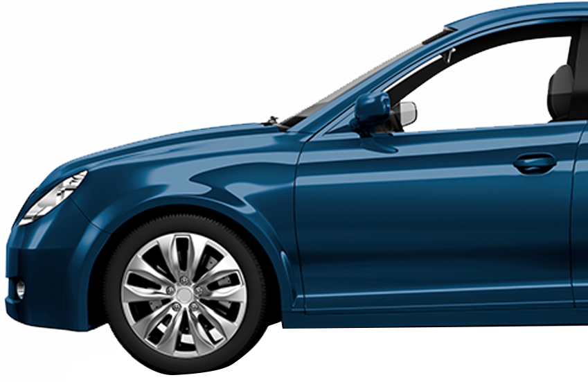 A blue car is sitting on a white background. A blue car is sitting on a white background.