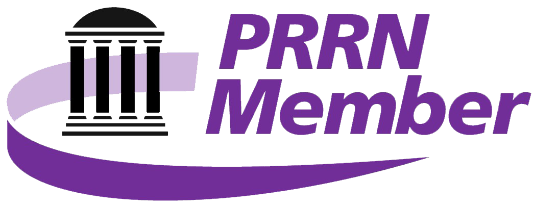 Logo with a building icon, the text