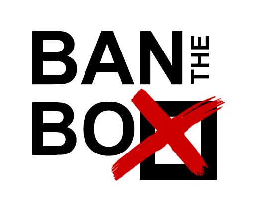 graphic reading: Ban the Box with a red X through the image