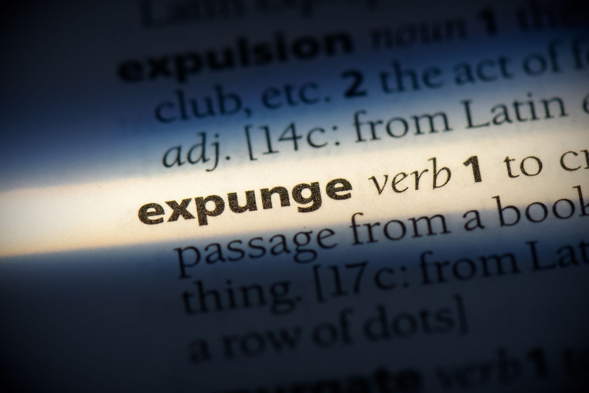 the word expunge defined in relation to clean slate laws
