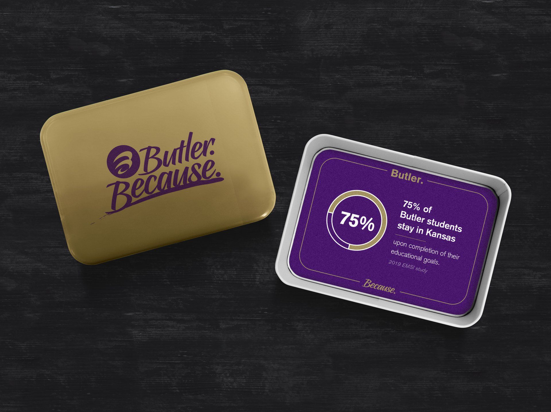 A soap bar with the words butler because on it
