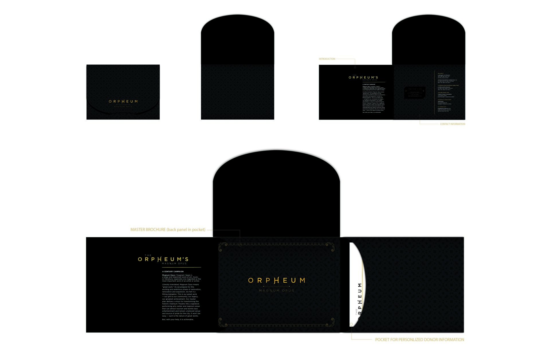 A drawing of a black box with gold lettering on it