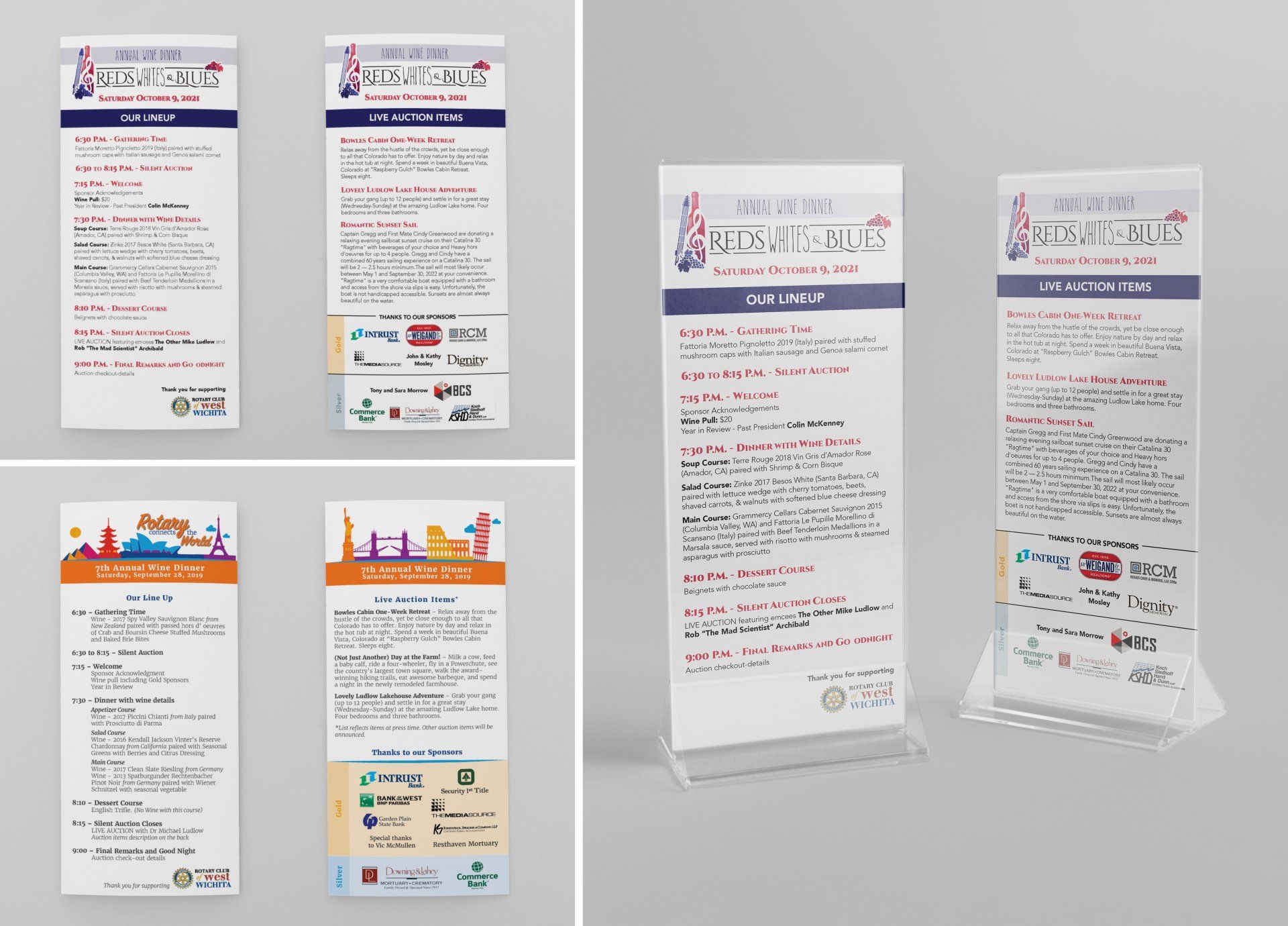 A collage of flyers and brochures for a music festival