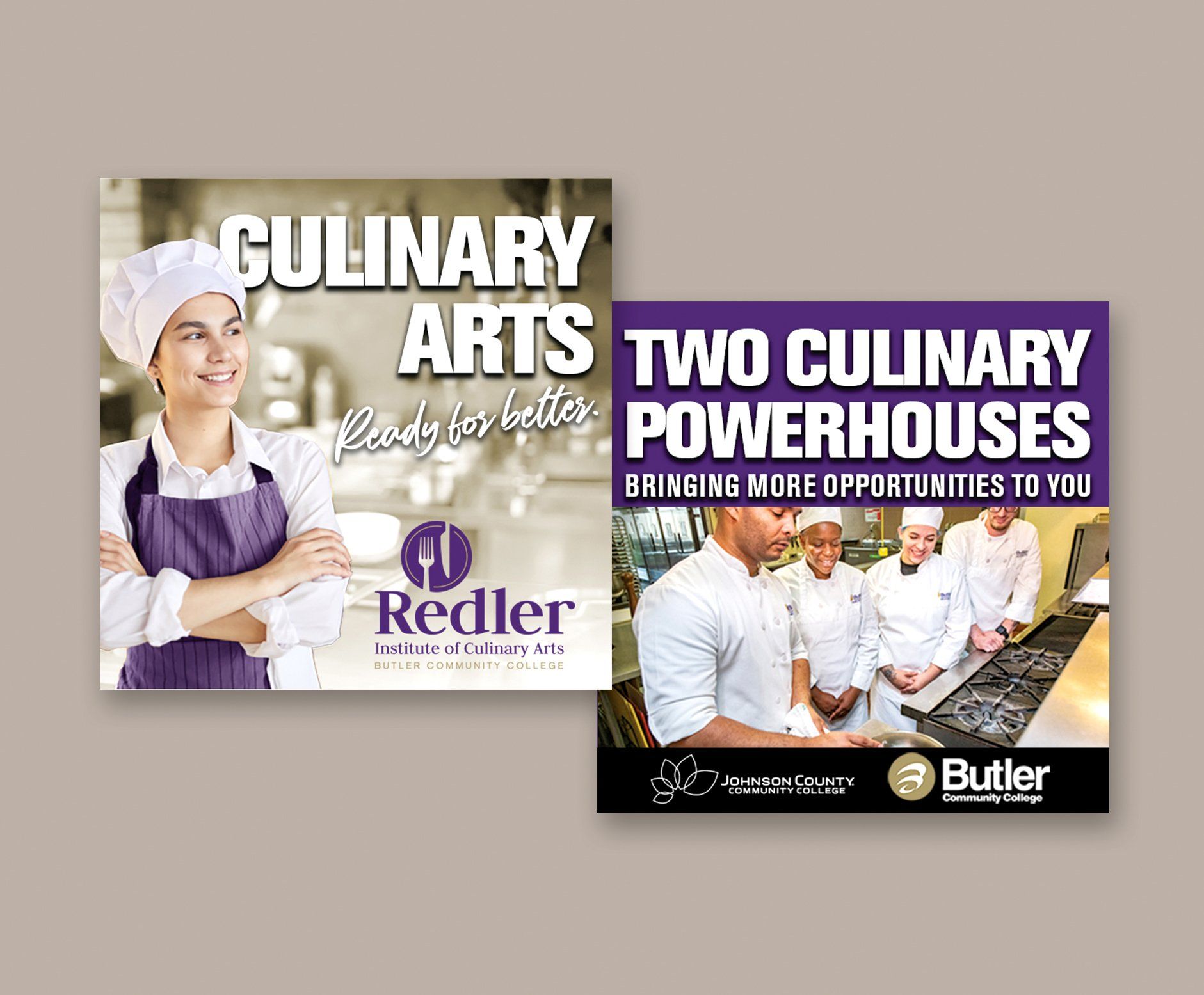 A couple of posters for culinary arts and two culinary powerhouses.