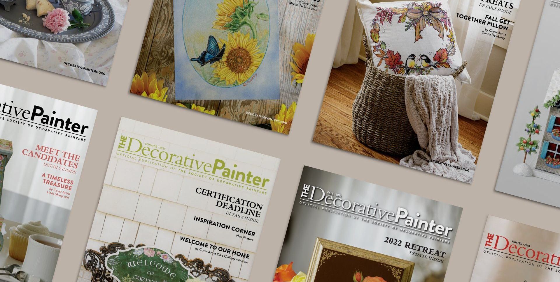 Society of Decorative Painter Magazine covers