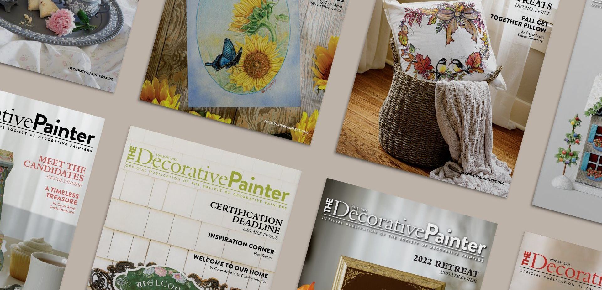 Society of Decorative Painter Magazine covers 2