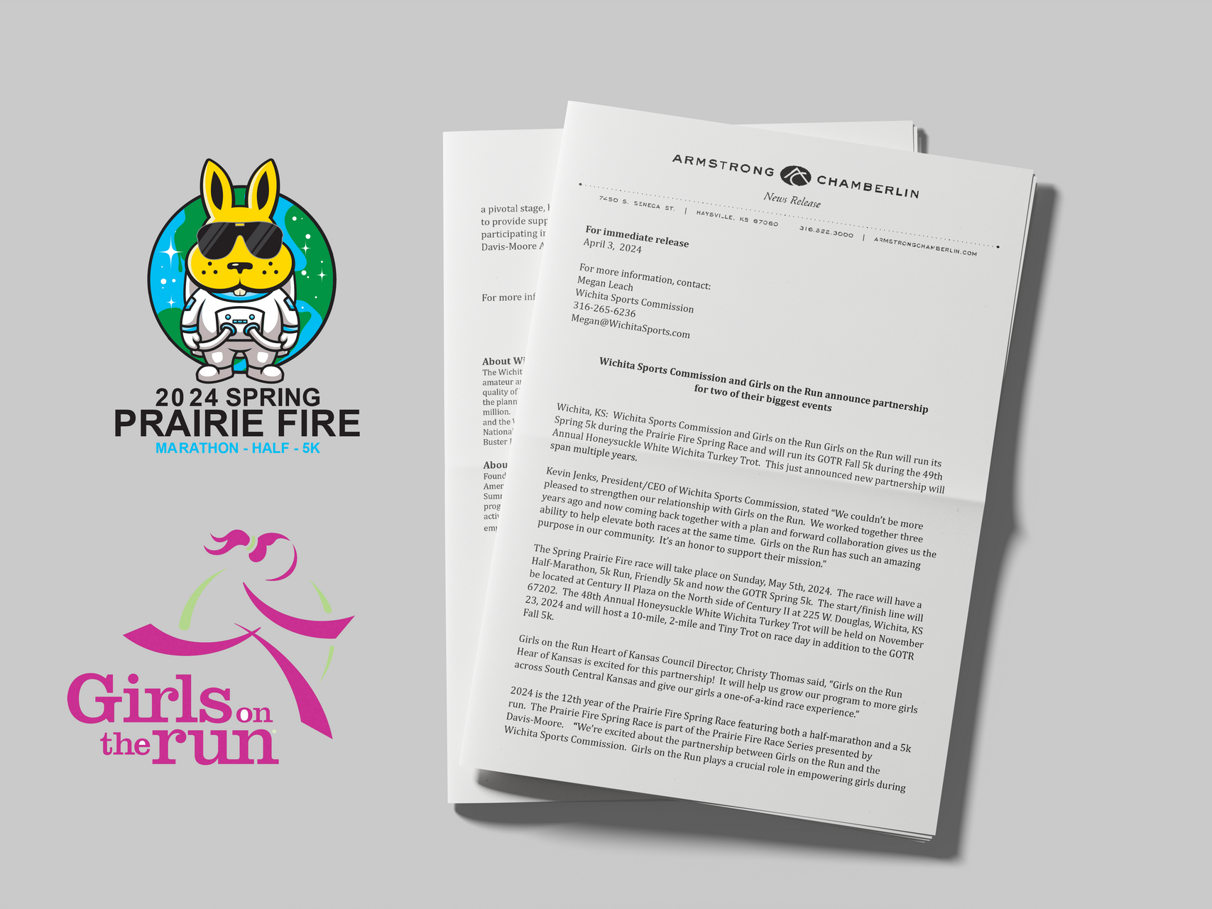 The girls on the run logo is on a piece of paper