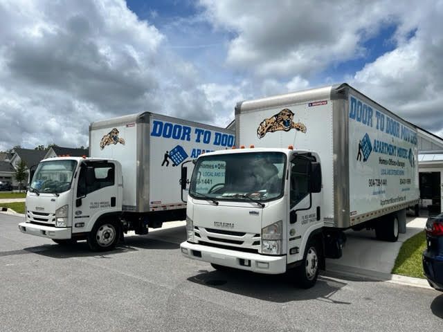 Trucks getting ready to move - Door To Door Movers & Apartment Movers