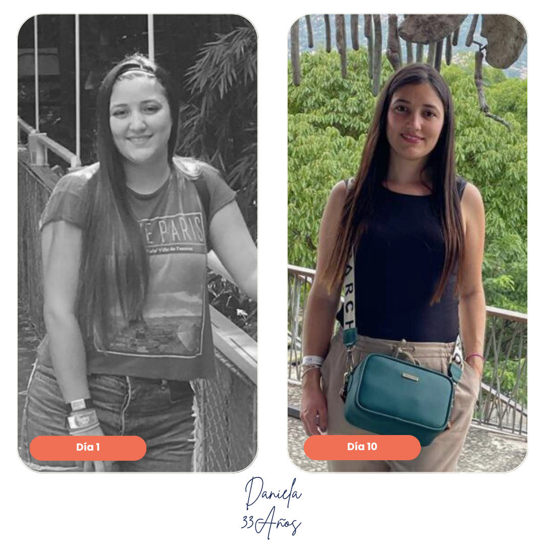 Evolución física femenina con el sistema Ken Diet: cintura y abdomen más definidos