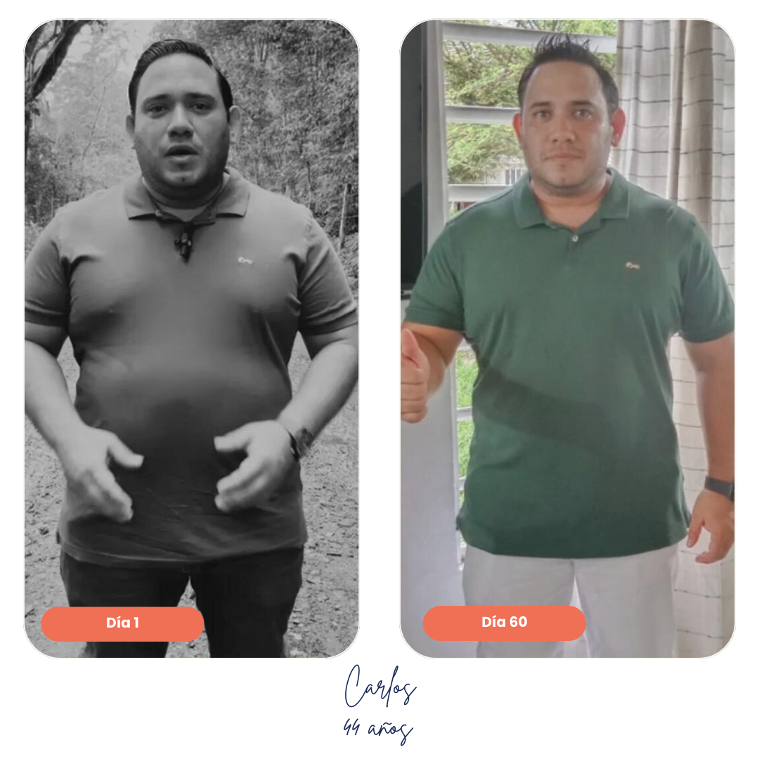 Resultados estéticos visibles en hombre luego del plan nutricional de Ken Diet System