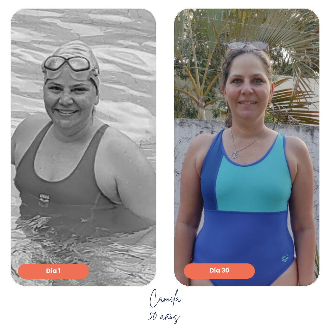 Progreso estético y de bienestar en mujer con el protocolo nutricional Ken