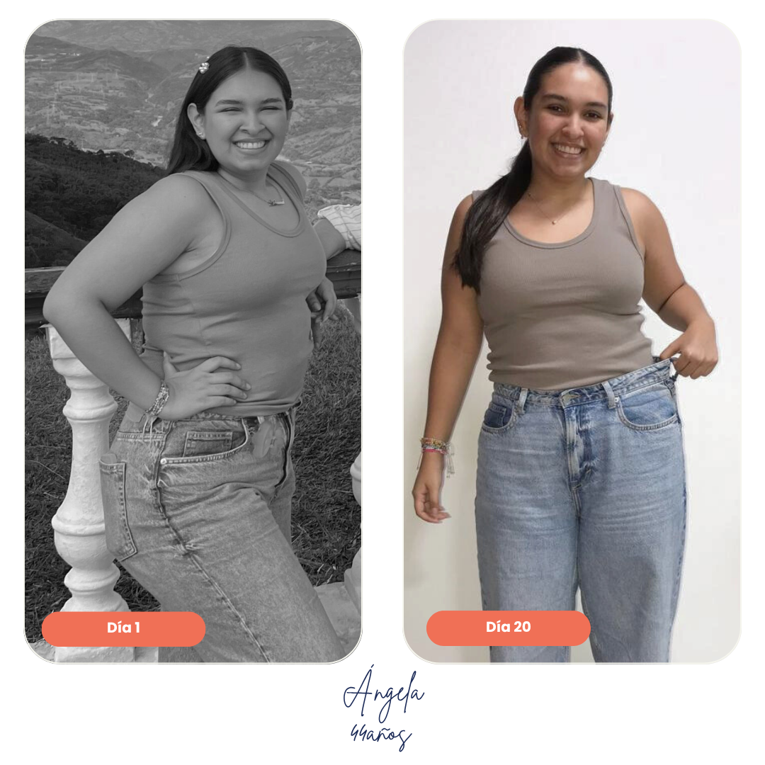 Transformación natural de mujer adulta gracias a la nutrición cetogénica de Ken Diet