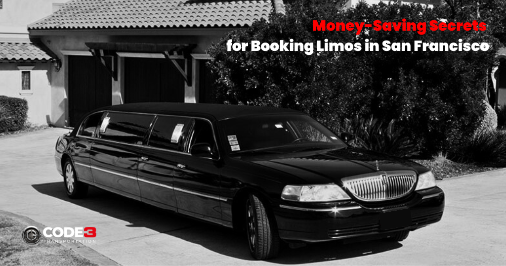A black limousine is parked in front of a house