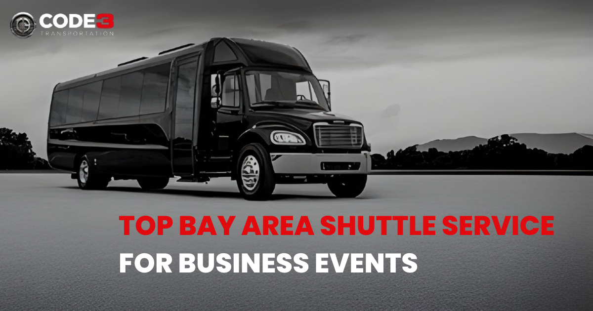 A black and white photo of a top bay area shuttle service for business events
