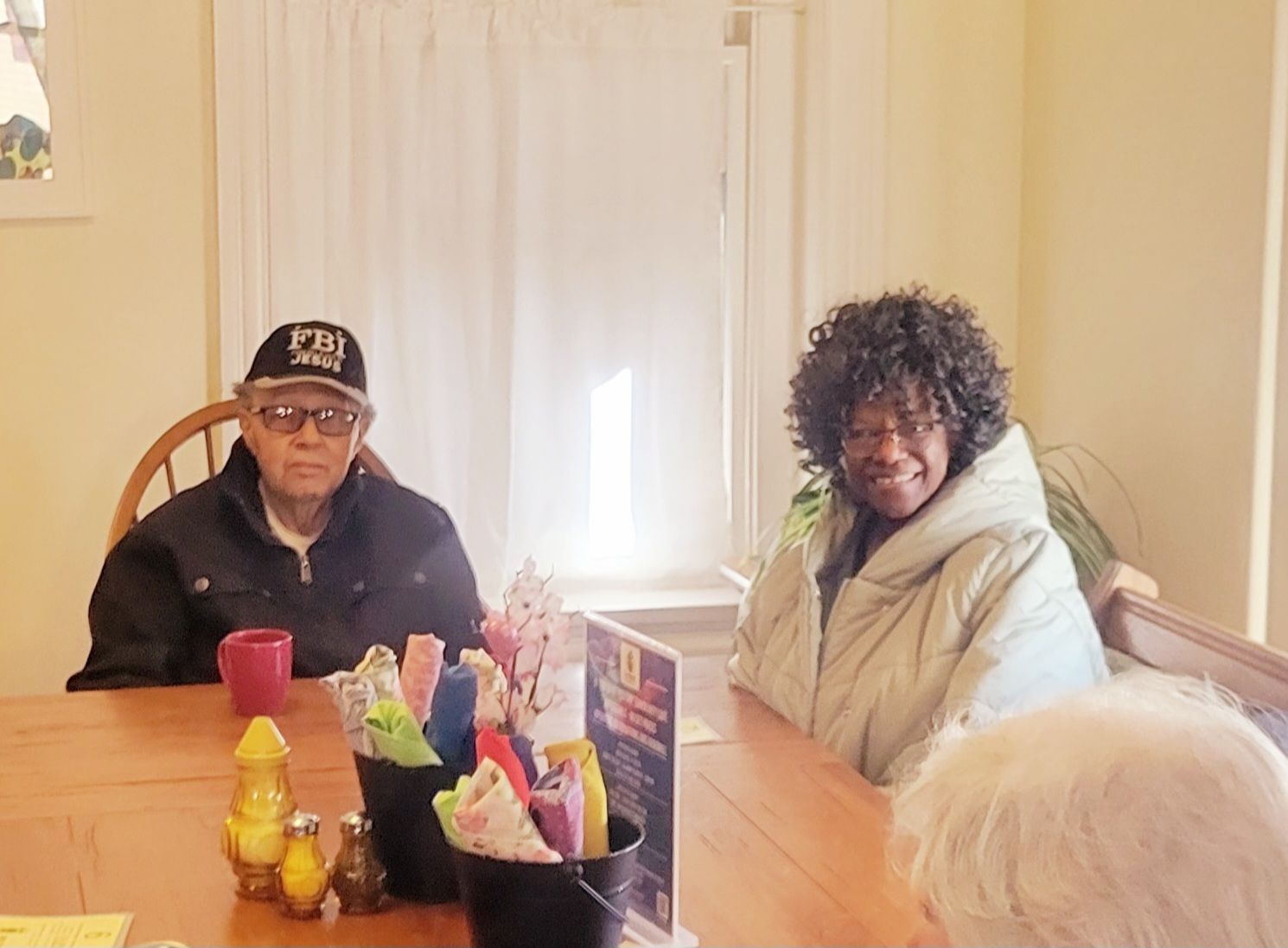 Guests enjoying the comforts of the cafe.